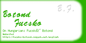 botond fucsko business card